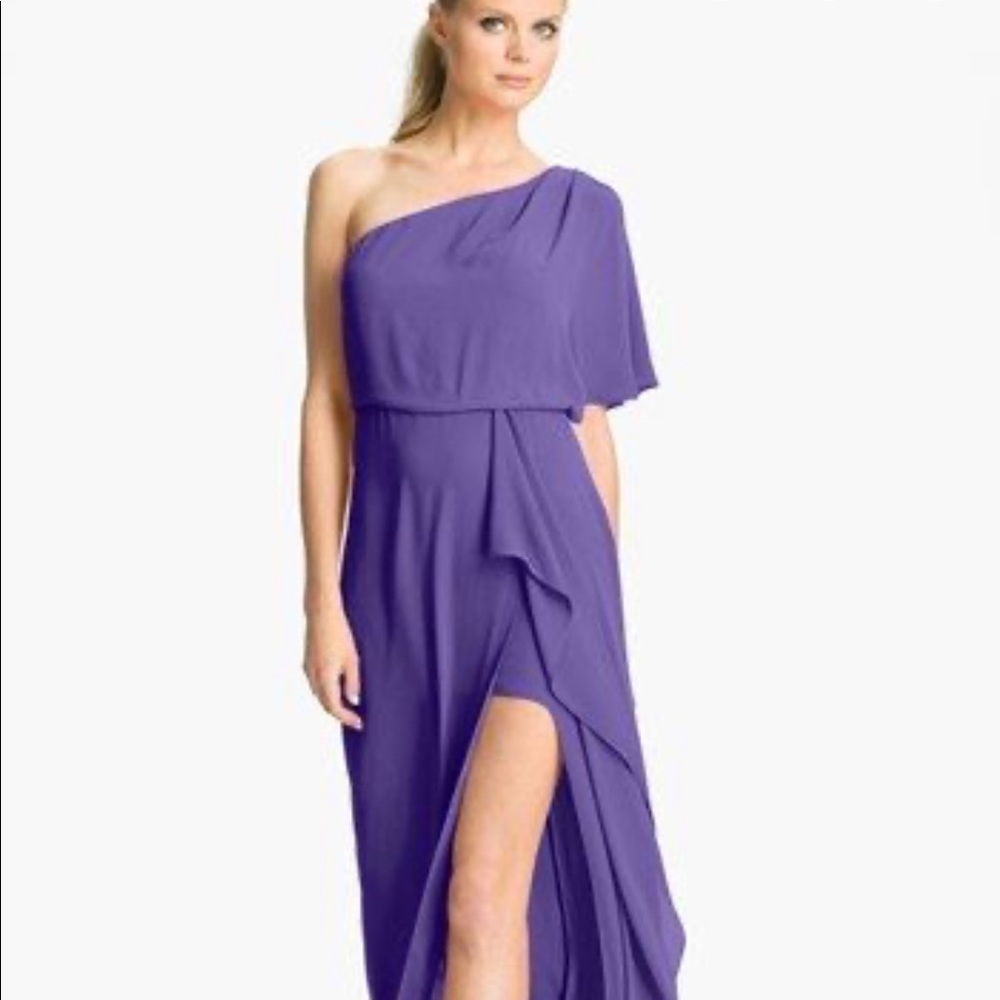 BCBG MAX AZRIA KENDAL DRESS IN BLUE